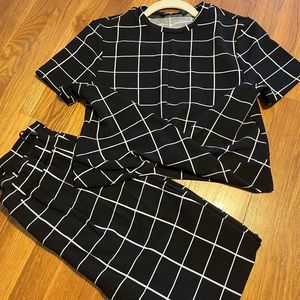 Plaid matching set